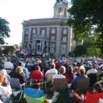 A large crowd was on hand for the first concert of the season.