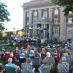 A large crowd was on hand for the season's first concert