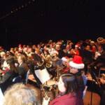 Many band members were decked out in Santa hats in honor of the "Jolly Old Elf".