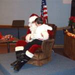 Santa stayed after to hear the Christmas wishes of all the good girls and boys.