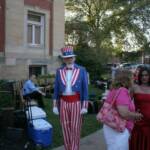 Uncle Sam enjoyed the patriotic music.