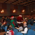 Santa met others in the audience during the singing of "White Christmas".