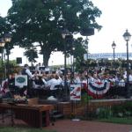 The band opened the patriotic concert with "Battle Hymn of the Republic".