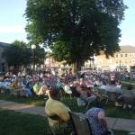 In spite of the very hot weather, a large crowd was on hand for the concert.