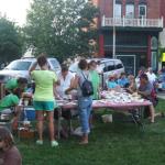 The evening's ice cream social was hosted my the Mercer Area Girl Scouts.